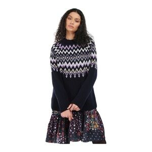Barbour Midhurst Wool-Blend Knit Jumper in Navy NWT